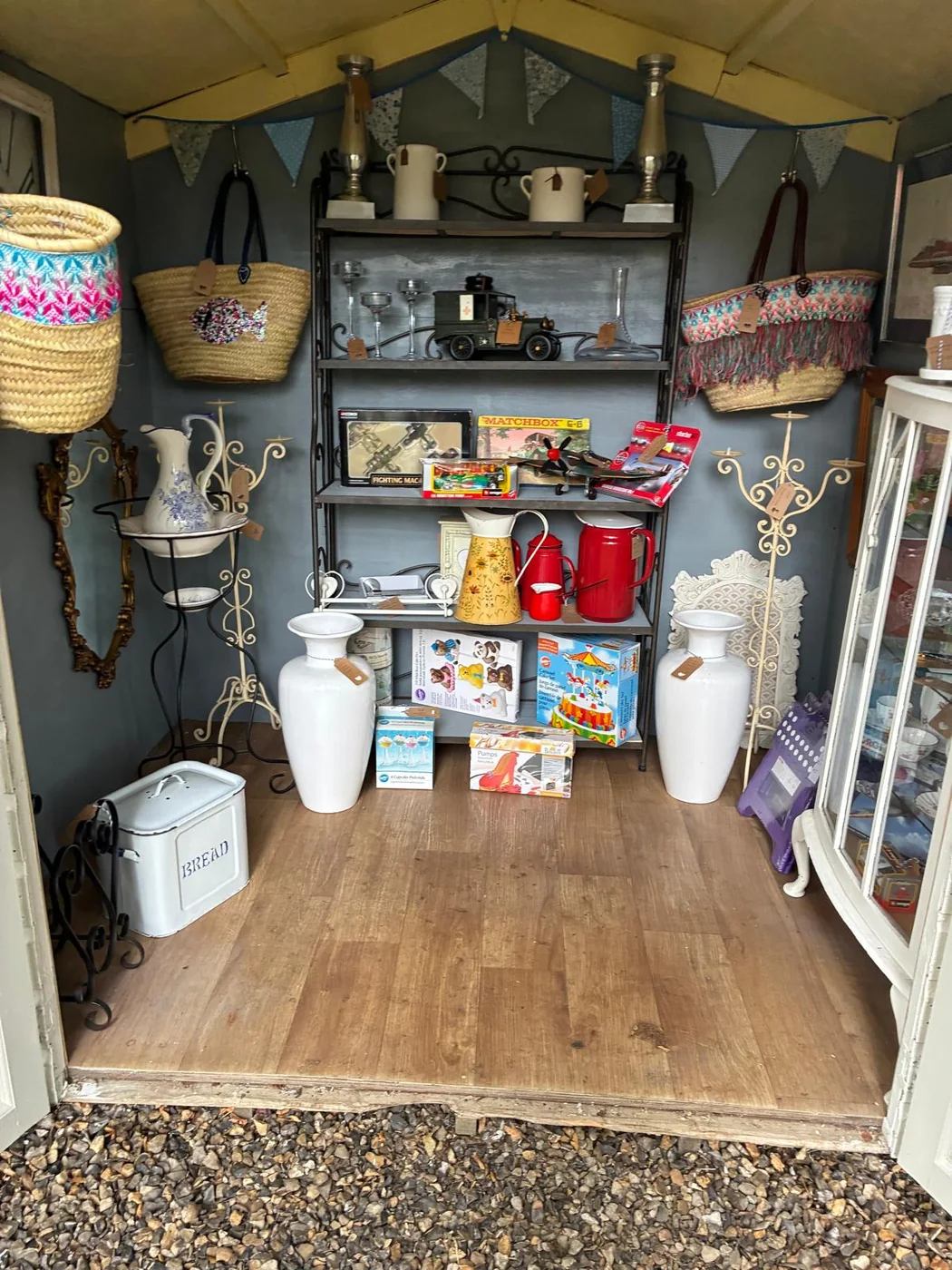 The Saxons Vintage unit at Bulldog Barns, filled with vintage and antique pieces